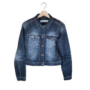 Y2k Wet Seal Denim Women's Jean Jacket Dark Wash